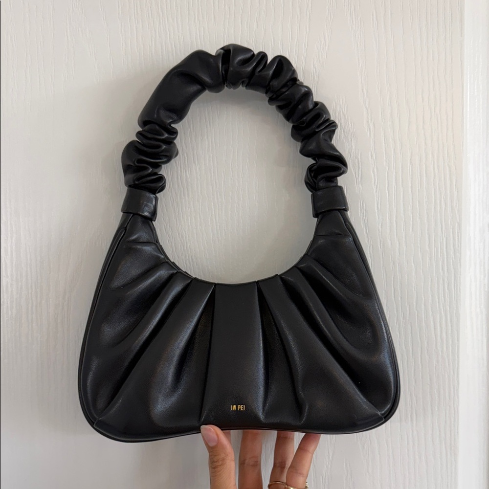 JW PEI Gabbi Ruched Hobo Handbag - Black